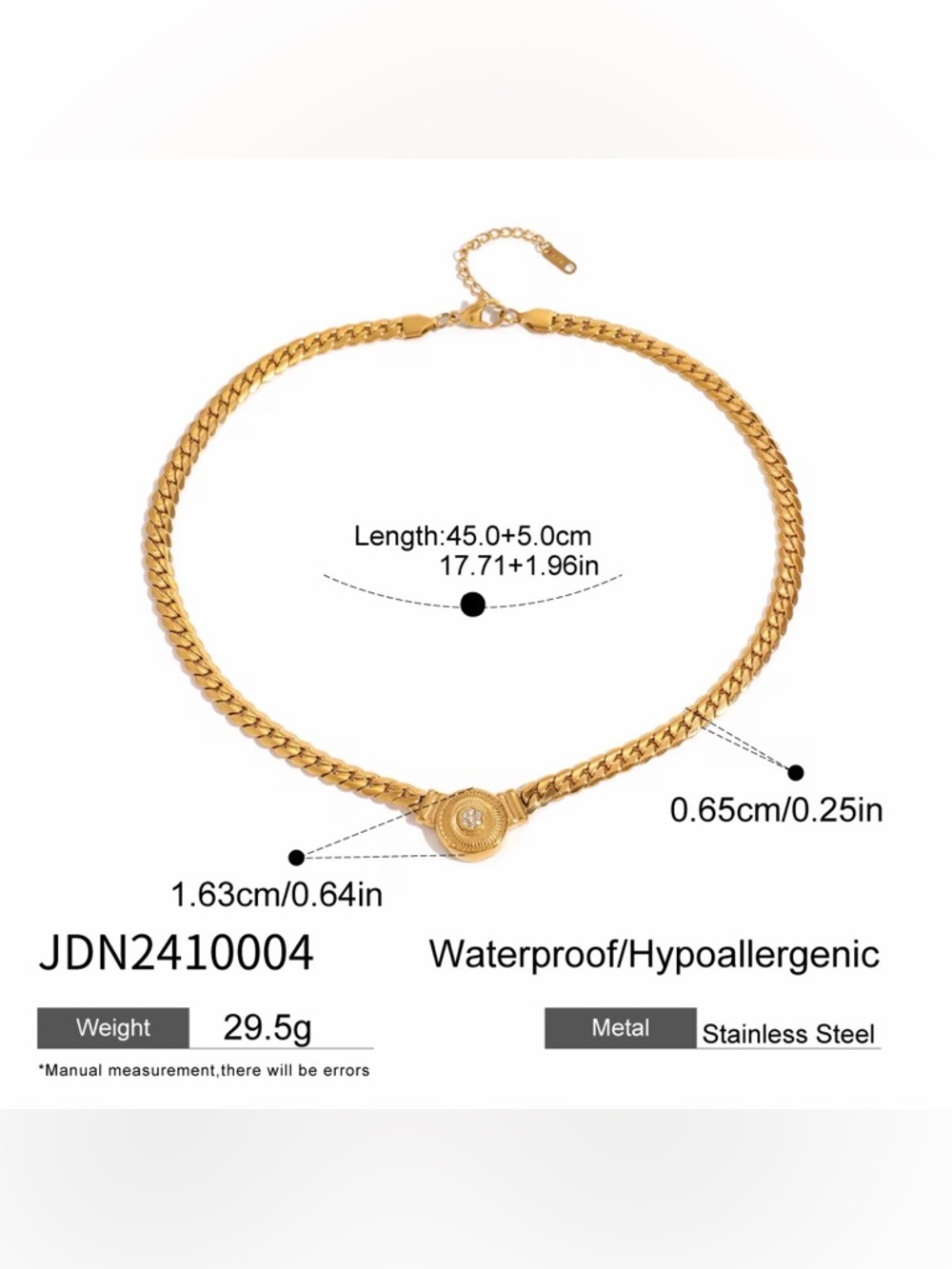 18K Gold Plated Vintage Inspired Medallion Pendant Cuban Link Chain Necklace - Picture 9 of 10